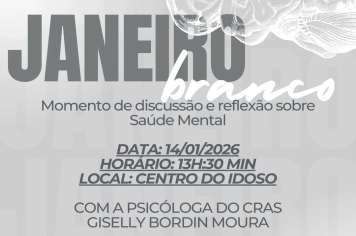 Tomazina promove ação do Janeiro Branco com foco na Saúde Mental